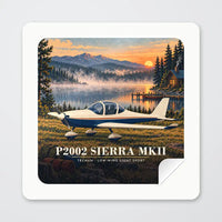 Thumbnail for Tecnam P2002 Sierra MkII - 3D - Square Sticker - Peel