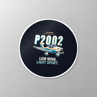 Thumbnail for Tecnam P2002 Sierra MkII - Cartoon - Circle Sticker - Close-up