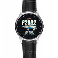 Thumbnail for Tecnam P2002 Sierra MkII - Cartoon - Leather Strap - Striped Black Leather Strap
