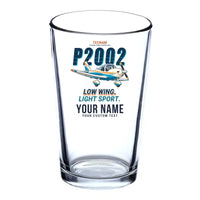 Thumbnail for Tecnam P2002 Sierra MkII - Cartoon + Name - Beer & Water Glass