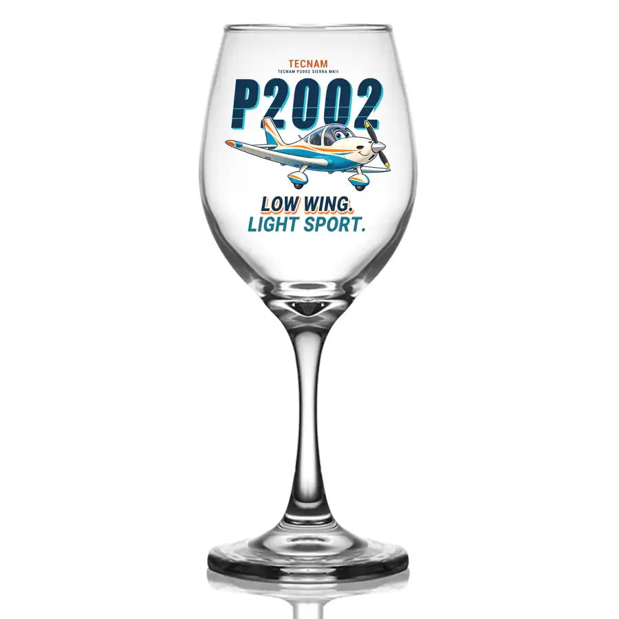 Tecnam P2002 Sierra MkII - Cartoon - Wine Glass