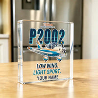 Thumbnail for Tecnam P2002 Sierra MkII - Crystal Ornament - Cartoon + Name - Kitchen