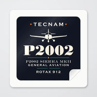 Thumbnail for Tecnam P2002 Sierra MkII - Heritage - Square Sticker - Peel