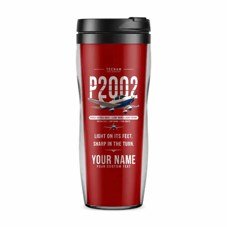 Tecnam P2002 Sierra MkII - Original + Name - Plastic (No Holder) - Red