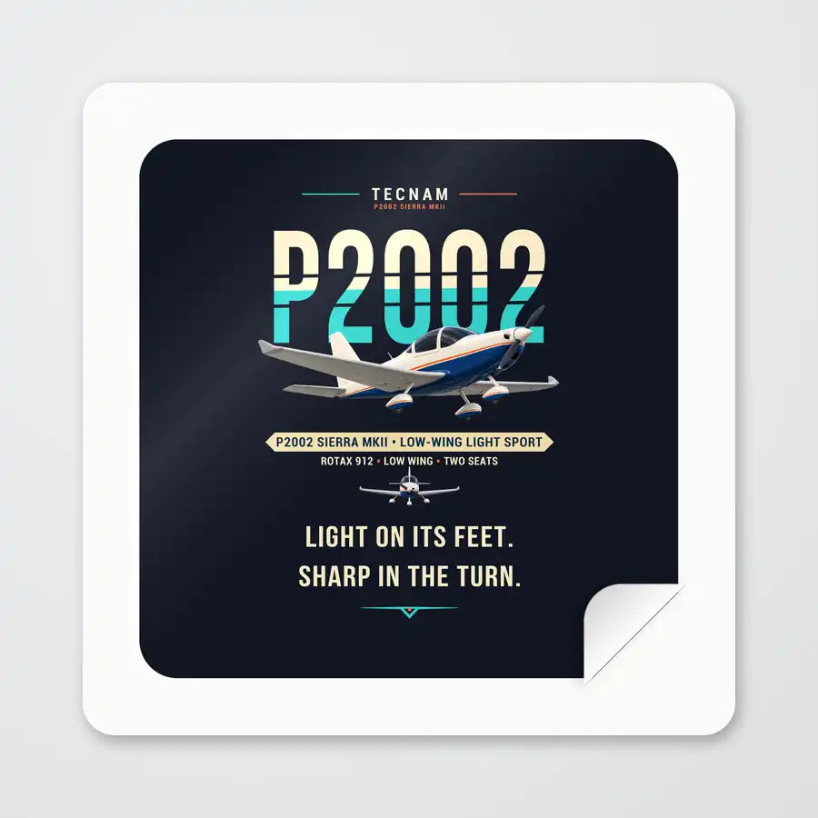 Tecnam P2002 Sierra MkII - Original - Square Sticker - Peel