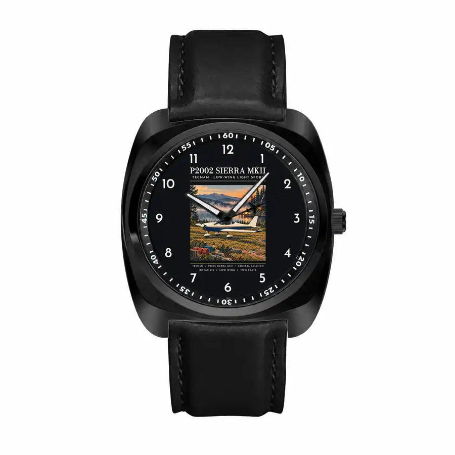 Tecnam P2002 Sierra MkII - Poster - Luxury Cushion - Black and Black Strap