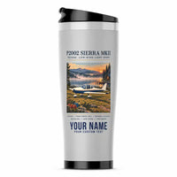 Thumbnail for Tecnam P2002 Sierra MkII - Poster + Name - Stainless Steel (No Holder) - Light Gray