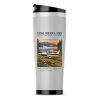 Thumbnail for Tecnam P2002 Sierra MkII - Poster - Stainless Steel (No Holder) - Light Gray
