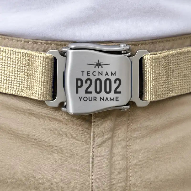 Tecnam P2002 Sierra MkII - Seat Belt - Heritage + Name - Beige