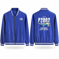 Thumbnail for Tecnam P2002 Sierra MkII Stylish Jackets - Baseball Collar - Cartoon - Royal Blue
