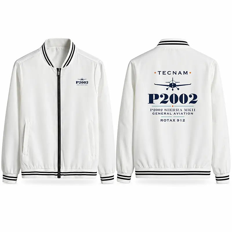Tecnam P2002 Sierra MkII Stylish Jackets - Baseball Collar - Heritage - White