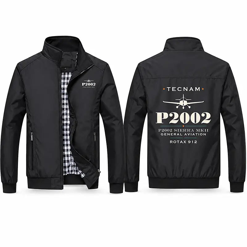 Tecnam P2002 Sierra MkII Stylish Jackets - Stand Collar - Heritage - Black