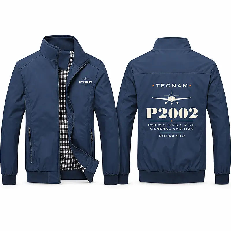 Tecnam P2002 Sierra MkII Stylish Jackets - Stand Collar - Heritage - Navy Blue
