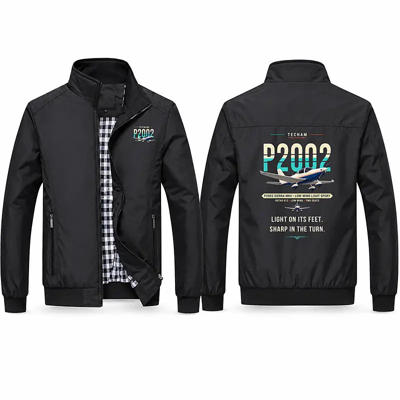 Tecnam P2002 Sierra MkII Stylish Jackets - Stand Collar - Original - Black