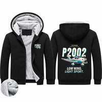 Thumbnail for Tecnam P2002 Sierra MkII Zipped Sweatshirts - Cartoon - Black