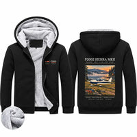 Thumbnail for Tecnam P2002 Sierra MkII Zipped Sweatshirts - Poster - Black