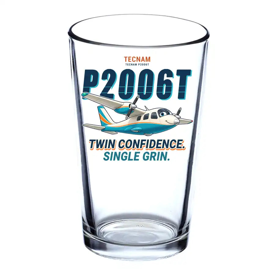 Tecnam P2006T - Cartoon - Beer & Water Glass
