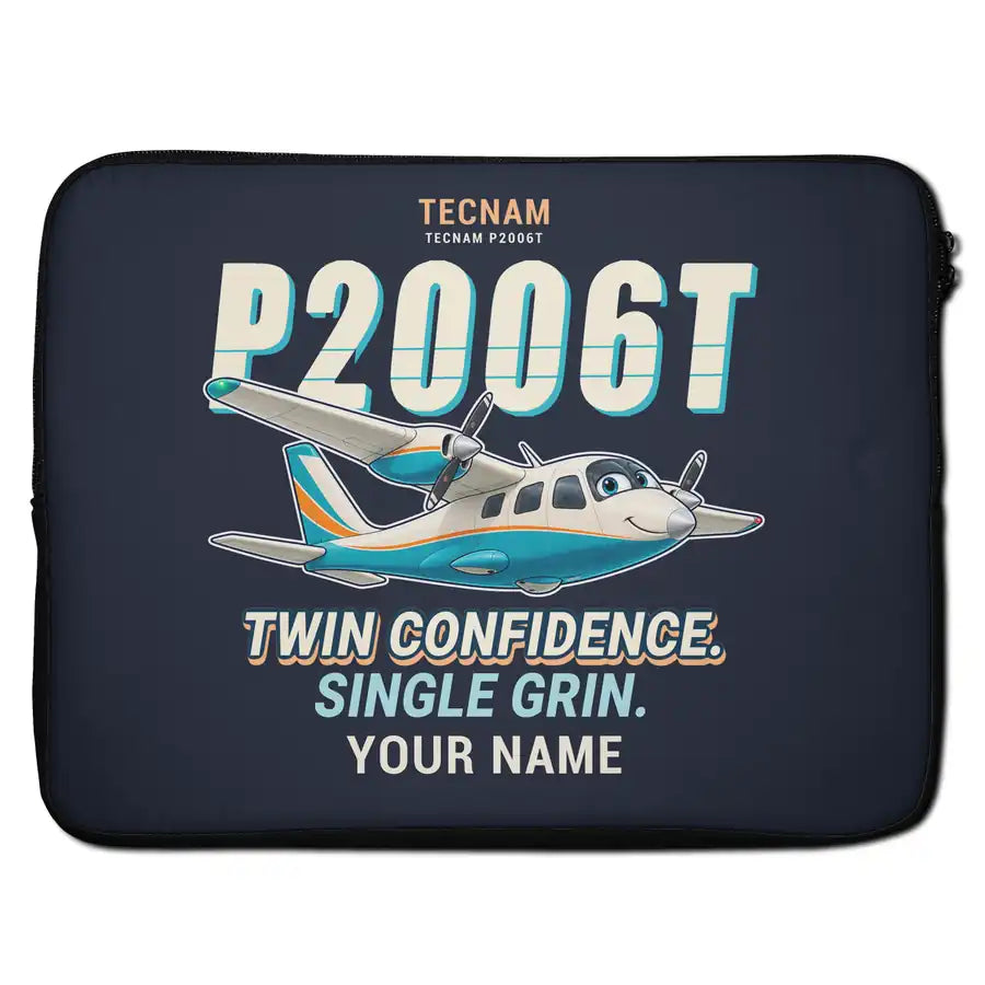 Tecnam P2006T - Cartoon + Name - Laptop Sleeve