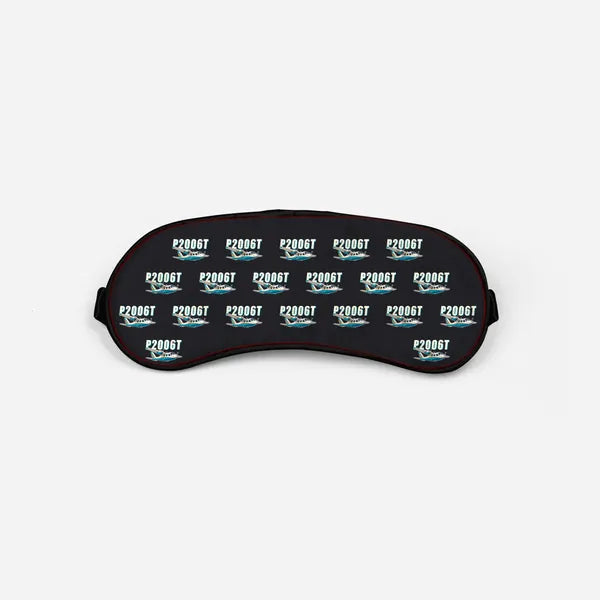 Tecnam P2006T - Cartoon Pattern - Sleep Mask - Black