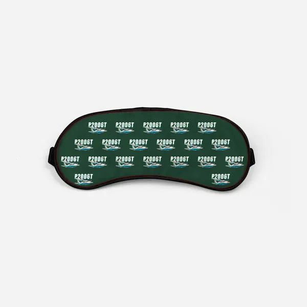 Tecnam P2006T - Cartoon Pattern - Sleep Mask - Dark Green