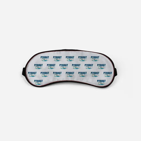 Tecnam P2006T - Cartoon Pattern - Sleep Mask - Light Gray