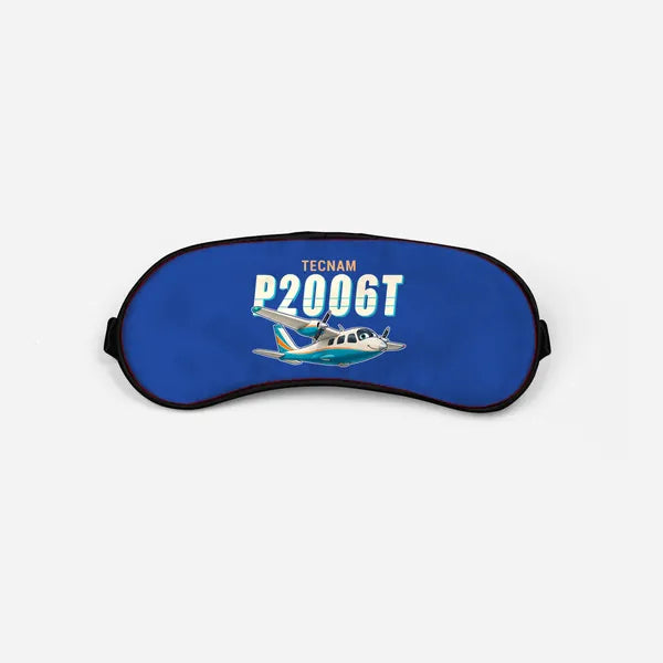 Tecnam P2006T - Cartoon - Sleep Mask - Blue