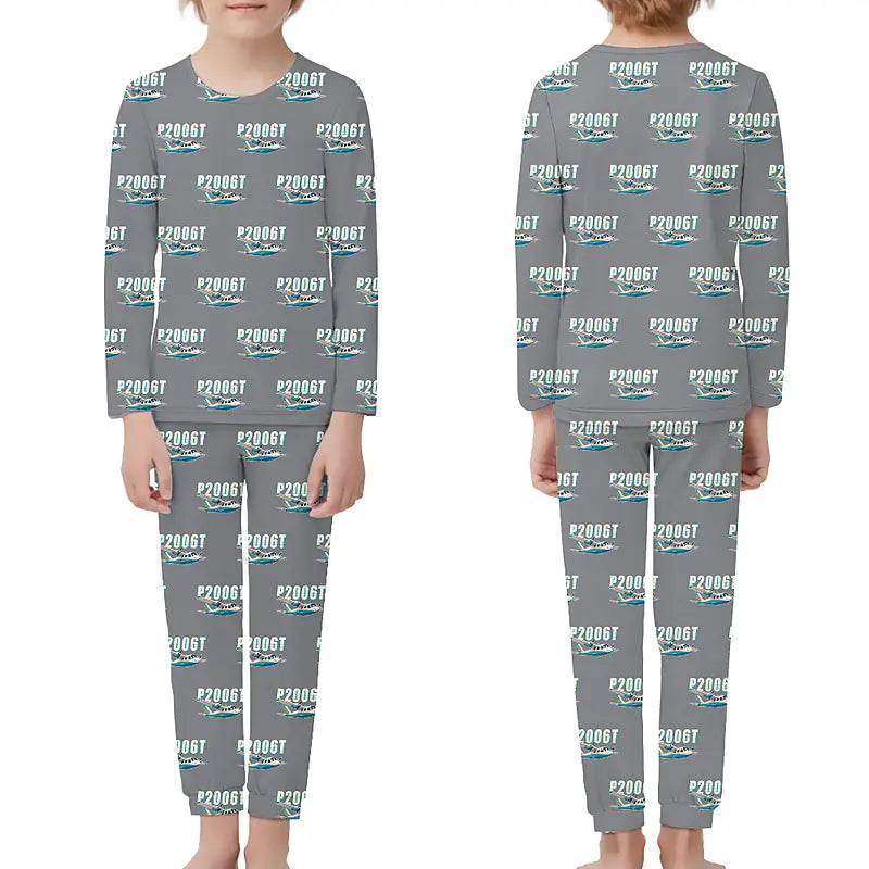 Tecnam P2006T - Children Pajamas - Cartoon Pattern - Gray