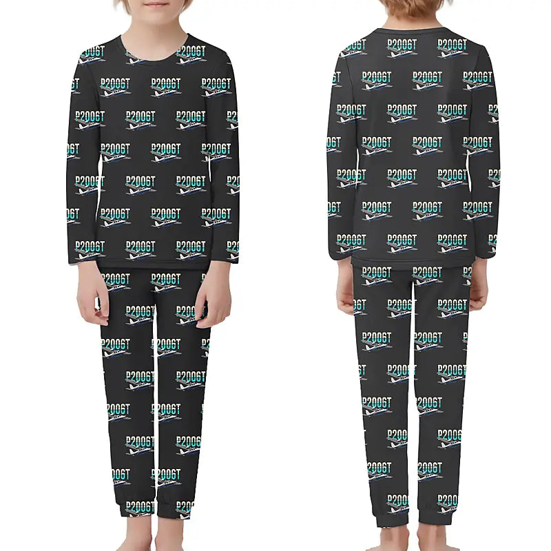 Tecnam P2006T - Children Pajamas - Original Pattern - Black