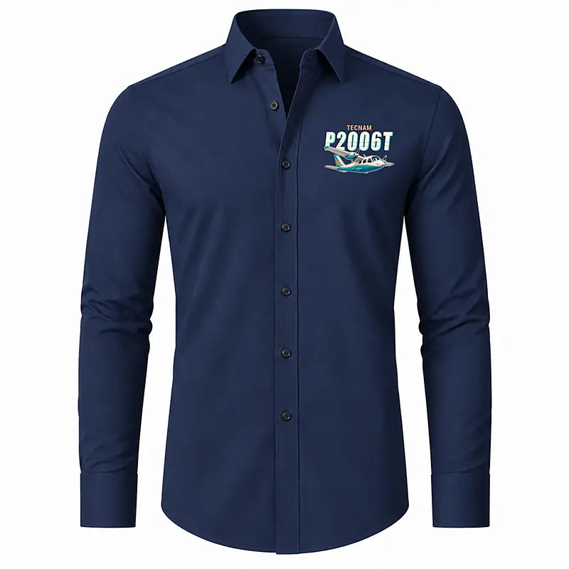 Tecnam P2006T - Long Sleeve Shirt - Cartoon - Dark Blue