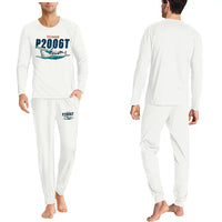 Thumbnail for Tecnam P2006T - Men Pajamas - Cartoon Chest - White