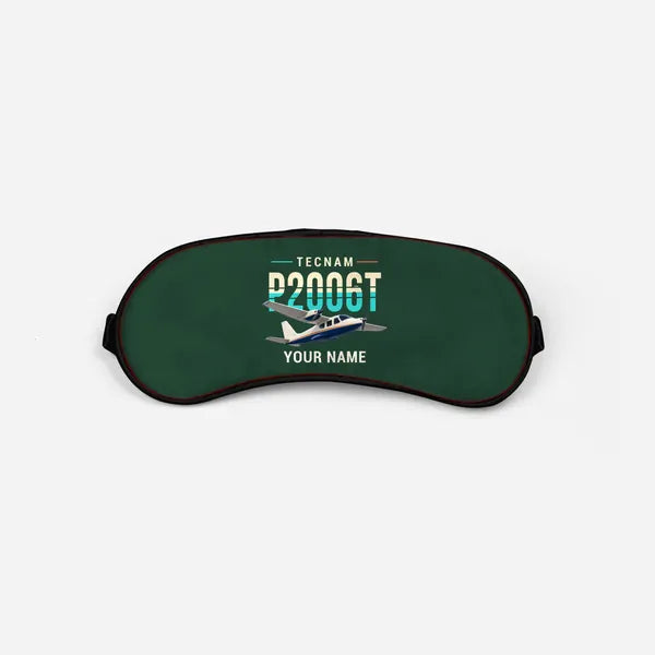 Tecnam P2006T - Original + Name - Sleep Mask - Dark Green