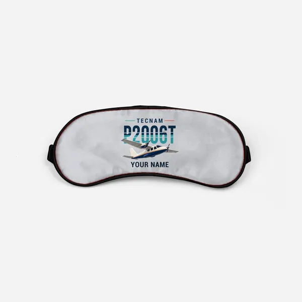 Tecnam P2006T - Original + Name - Sleep Mask - Light Gray