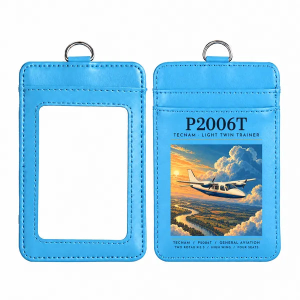 Tecnam P2006T - Poster - ID Card Holder - Blue