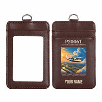 Thumbnail for Tecnam P2006T - Poster - ID Card Holder - Dark Brown + Name