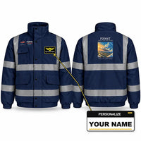 Thumbnail for Tecnam P2006T Reflective Winter Jackets - Poster + Name - Navy Blue