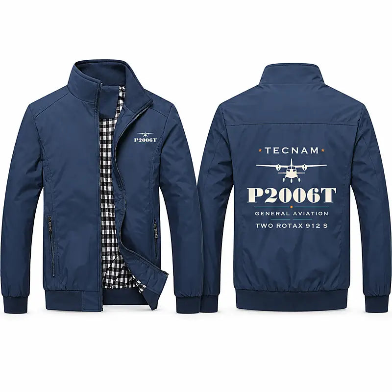 Tecnam P2006T Stylish Jackets - Stand Collar - Heritage - Navy Blue