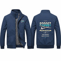 Thumbnail for Tecnam P2006T Stylish Jackets - Stand Collar - Original - Navy Blue