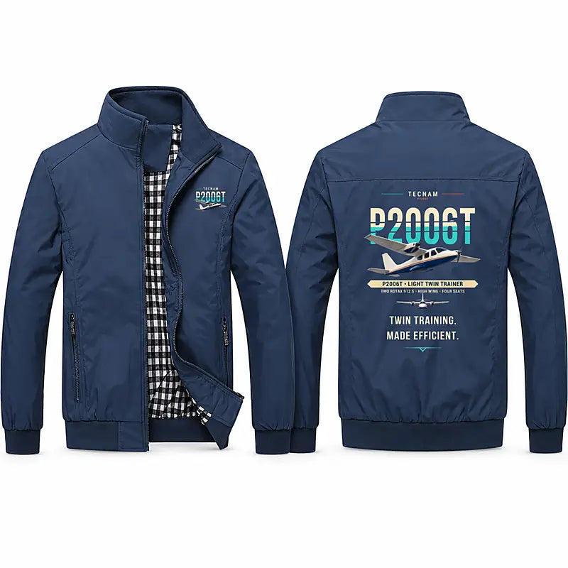 Tecnam P2006T Stylish Jackets - Stand Collar - Original - Navy Blue