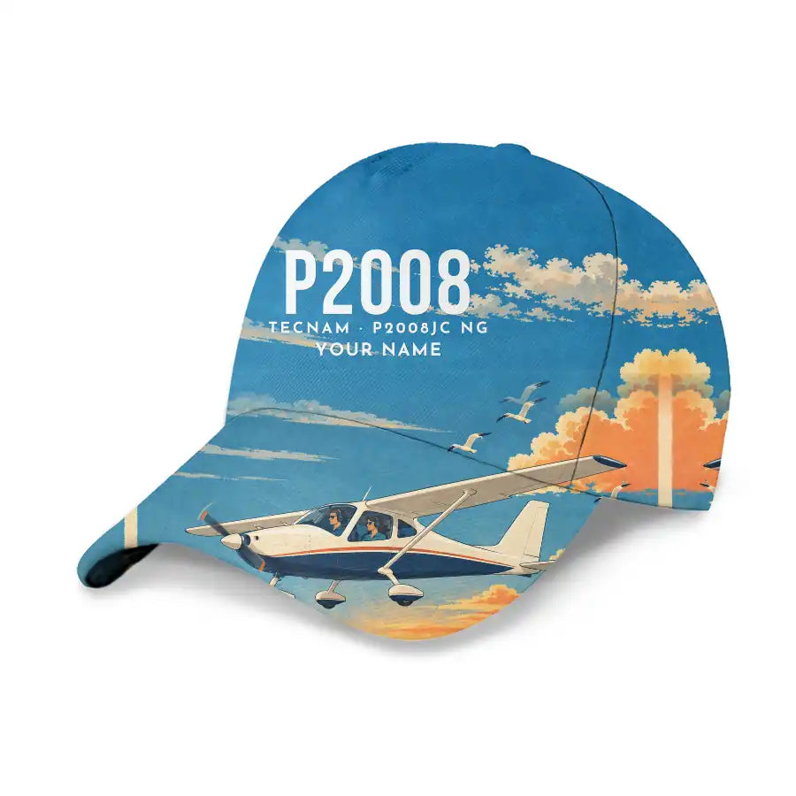 Tecnam P2008JC NG 3D All-Over Print Clothing - Cap - 3D + Name