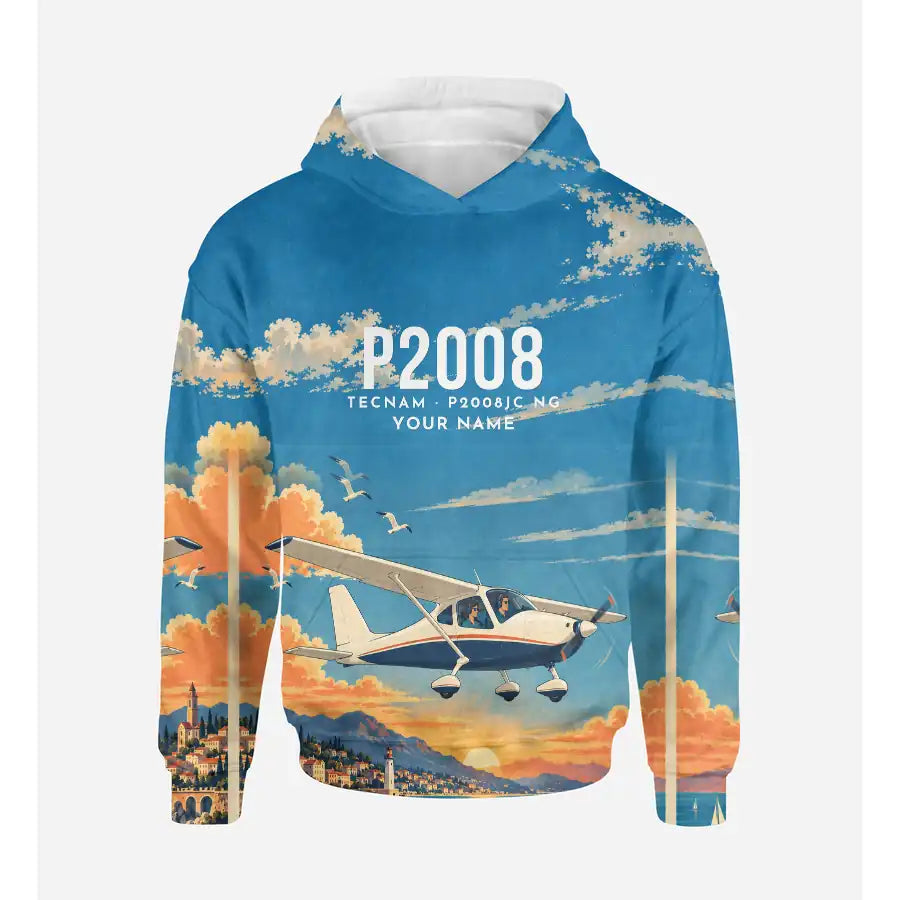 Tecnam P2008JC NG 3D All-Over Print Clothing - Hoodie - 3D + Name