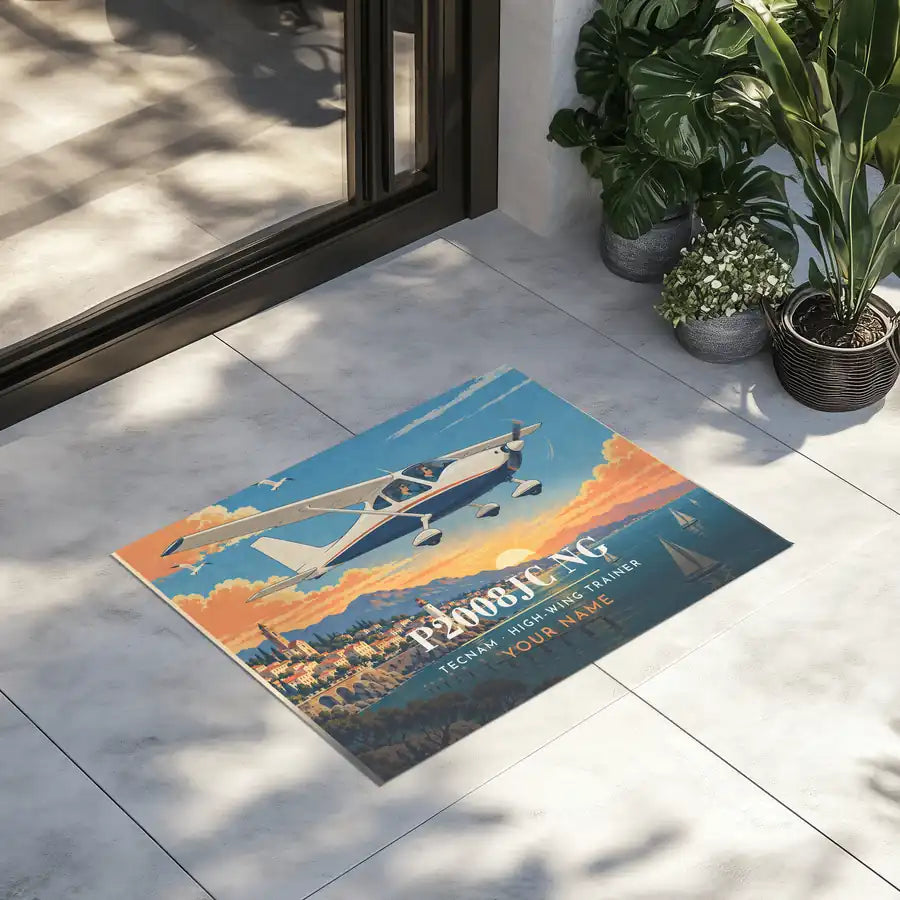 Tecnam P2008JC NG - 3D + Name - Door Mat