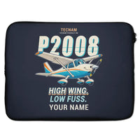 Thumbnail for Tecnam P2008JC NG - Cartoon + Name - Laptop Sleeve