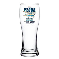 Thumbnail for Tecnam P2008JC NG - Cartoon + Name - Pilsner Beer Glass
