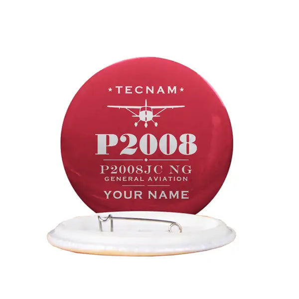 Tecnam P2008JC NG - Heritage + Name - Pin - Red