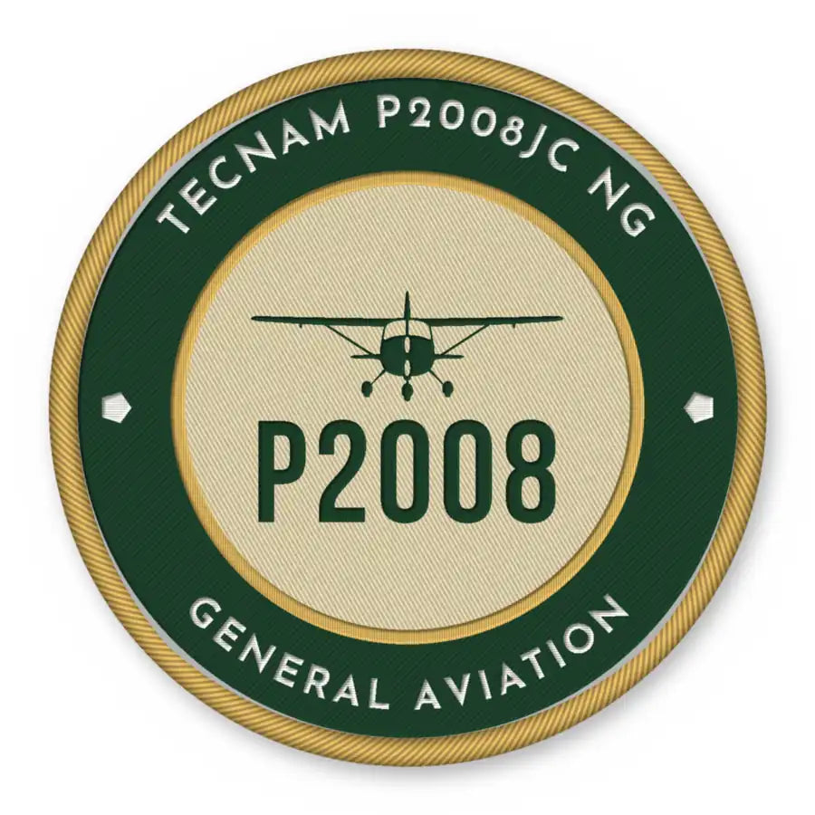 Tecnam P2008JC NG Patches - Circle - Forest Gold