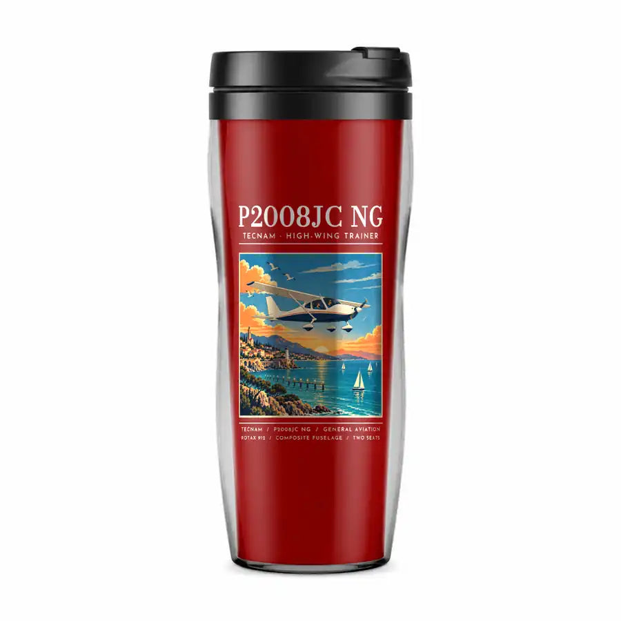 Tecnam P2008JC NG - Poster - Plastic (No Holder) - Red