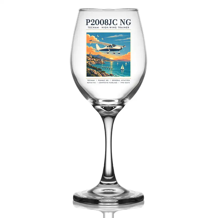 Tecnam P2008JC NG - Poster - Wine Glass