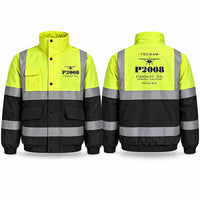 Thumbnail for Tecnam P2008JC NG Reflective Winter Jackets - Heritage - Fluorescent Yellow & Navy
