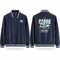 Thumbnail for Tecnam P2008JC NG Stylish Jackets - Baseball Collar - Cartoon - Navy Blue