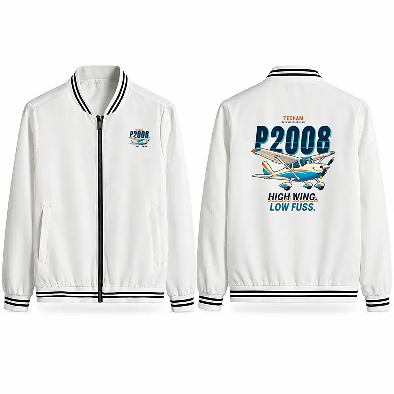 Tecnam P2008JC NG Stylish Jackets - Baseball Collar - Cartoon - White